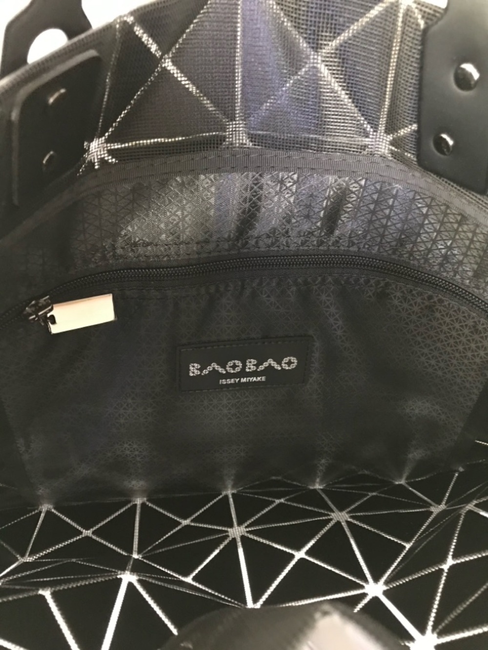 Issey Miyake Black Geometric Tote - Picture 8 of 8